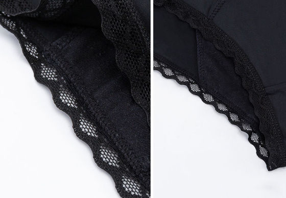 Plus Size Leakproof 4 Layer High Absorbency Menstrual Briefs Lace Period Panties Resusable Cotton Period Underwear