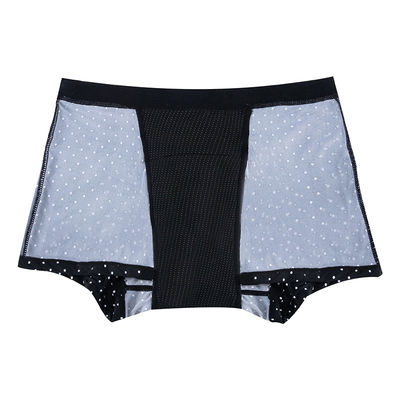 4 Layers Leak Period Proof Pants Shorts Sports Women Black Wave Point Heavy Flow Menstrual