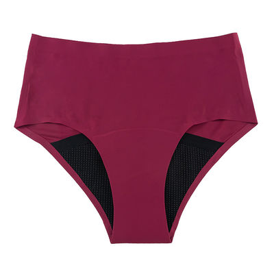 Leakproof High Waist Period Panties For Teens Seamless Menstrual Panties 4 Layers 6 Colors