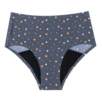 Leakproof High Waist Period Panties For Teens Seamless Menstrual Panties 4 Layers 6 Colors