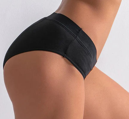 Mid Waist Bamboo Menstrual Underwear Washable 4 Layer Reusable Sanitary Panties