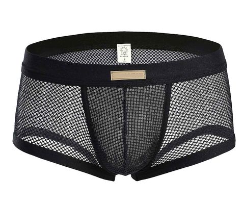 Mens Sexy Boxer Shorts Xl See Through Mesh Waistband Briefs Club Wear Customized Waistband Boxer Briefs
