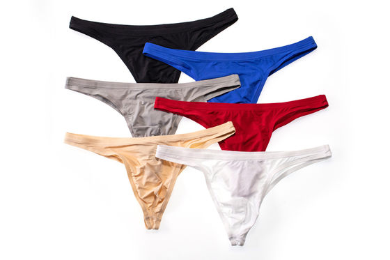 Mens Briefs Underwear 3D Pouch Low Rise Sexy T Back Thong Breathable Underpants