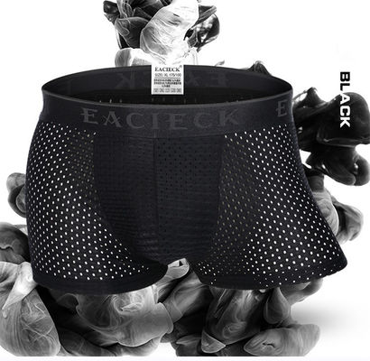 3xl Classic Mens Boxer Shorts Plus Size Mid Waisted Ultra Thin Ice Fiber Mesh Underwear Panties