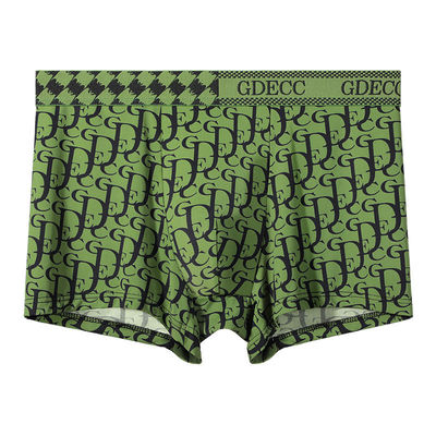 Antibacterial Letter Print Ice Silk Mens Boxer Shorts Xs Xxl Xl Antibacterial Letter Print Brief Summer