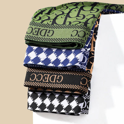 2xl 3xl 4xl Polyamide Mens Boxer Shorts 3 Pack Gift Box Antibacterial Letter Print Ice Silk