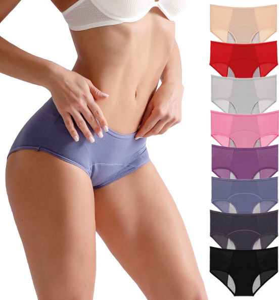 Plus Size Period Panties Underwear Heavy Flow L-8XL 3 Layer Reusable Elastic Leak Proof