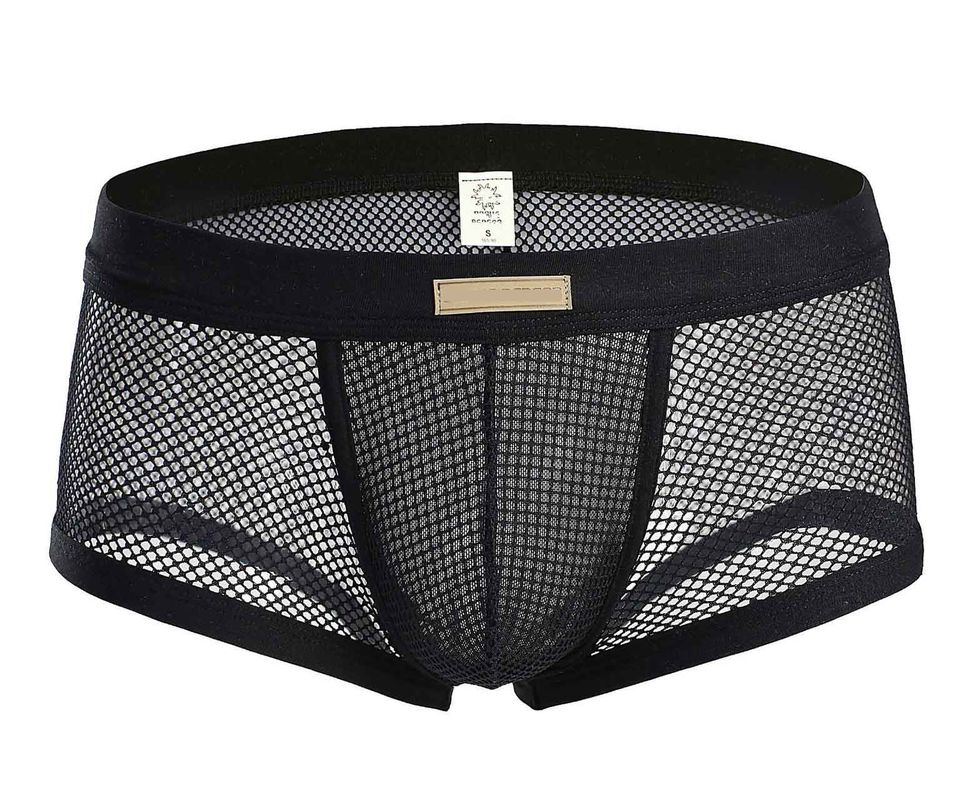 Mens Sexy Boxer Shorts Xl See Through Mesh Waistband Briefs Club Wear Customized Waistband Boxer Briefs