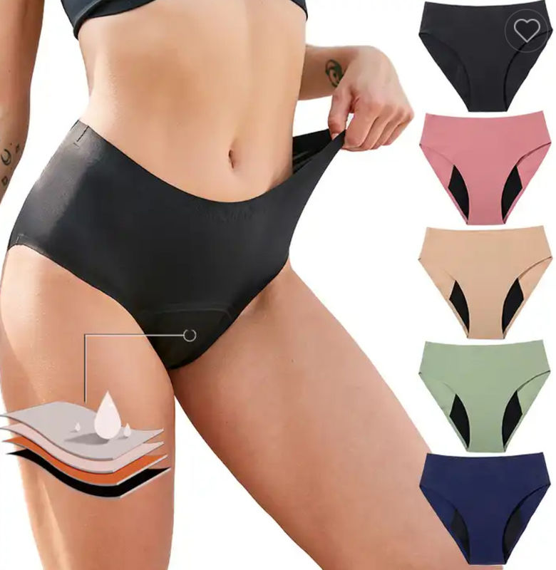 Proof Overnight Period Panties Underwear Plus Size High Waist Seamless Menstrual Panties